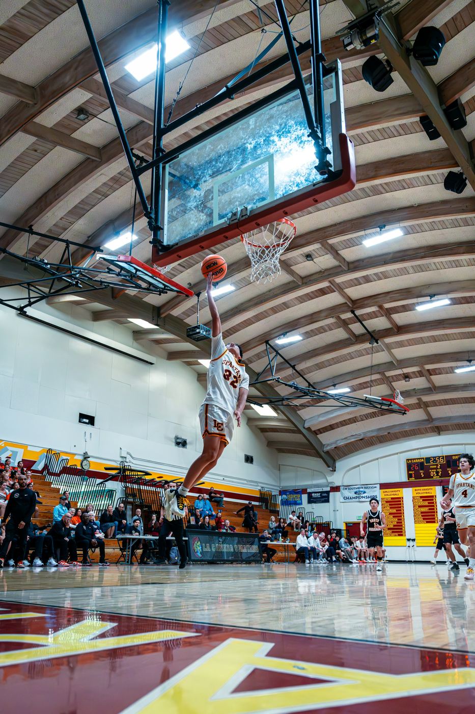 Packed gym during a high school game
